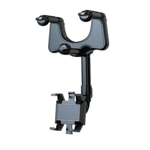 Car Rearview Mirror Swivel Navigation Bracket – 360° Rotatable Phone Holder for All Smartphones