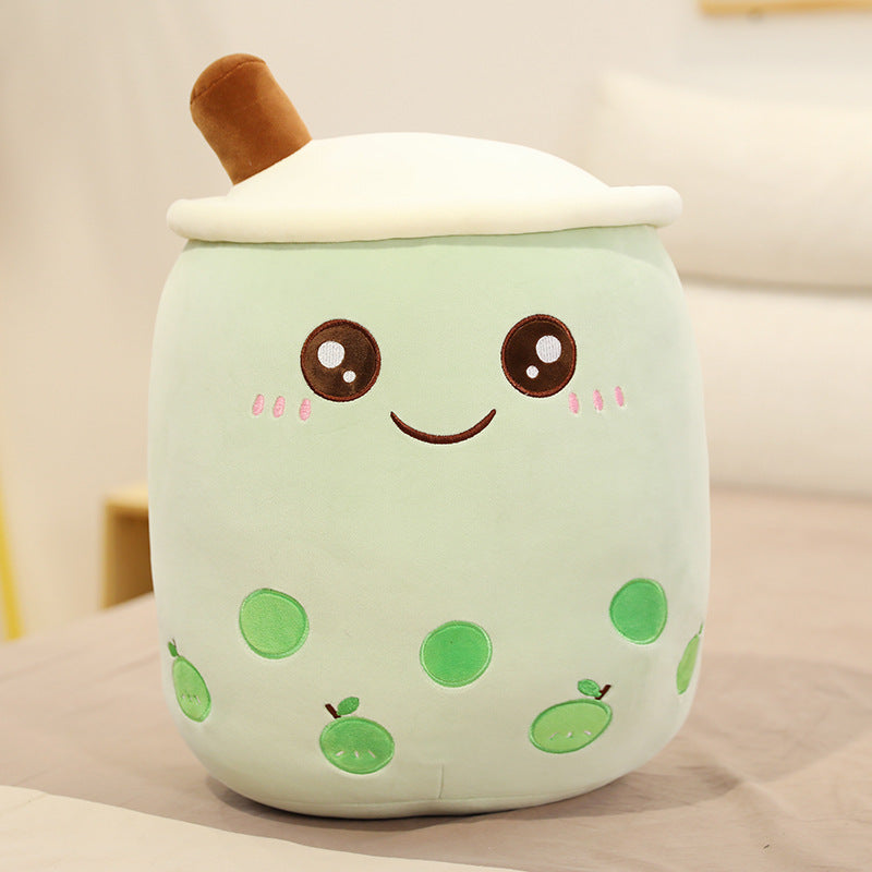 Cute Fruit Drink Plush Strawberry Milk Tea Boba Tea Cup Toy – Soft Stuffed Pillow Cushion Gift