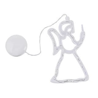 Christmas LED Suction Cup Chandelier – Battery-Powered Santa, Snowman & Elk Holiday Window Lights