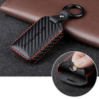 Car Leather Key Case – Luxury Protective Key Cover Shell with Key Ring