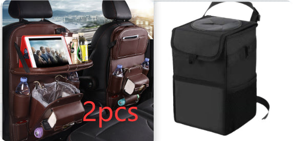 PU Leather Car Seat Back Storage Bag – Waterproof Multifunction Hanging Organizer for Automotive Interior