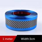 Carbon Fiber Pattern Car Door Sill Sticker – 1M Decorative & Protective Bumper Strip