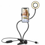 8cm LED Selfie Ring Light with Adjustable Stand – Perfect for Live Streaming & Makeup