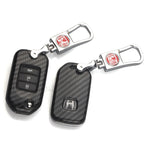 Carbon Fiber Car Key Cover Shell with Buckle – Protective Key Case