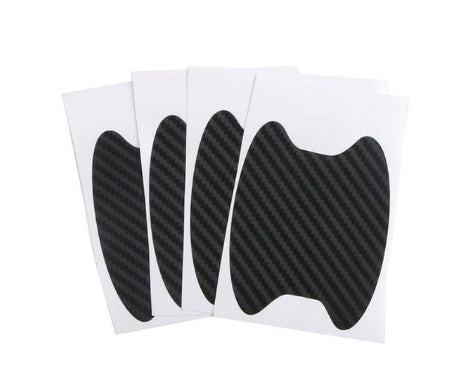 4-Piece Carbon Fiber Car Door Handle Stickers – Scratch-Resistant Protective Film for All Cars