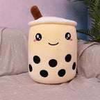 Cute Fruit Drink Plush Strawberry Milk Tea Boba Tea Cup Toy – Soft Stuffed Pillow Cushion Gift