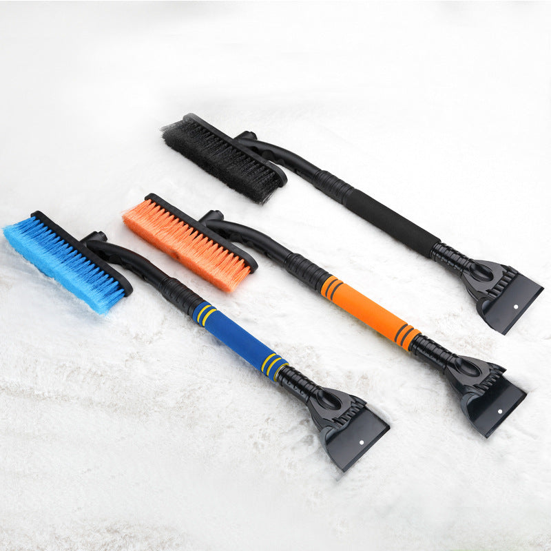 Multifunctional Car Snow Brush & Ice Scraper – Extendable Winter Windshield Snow Shovel with Foam Handle