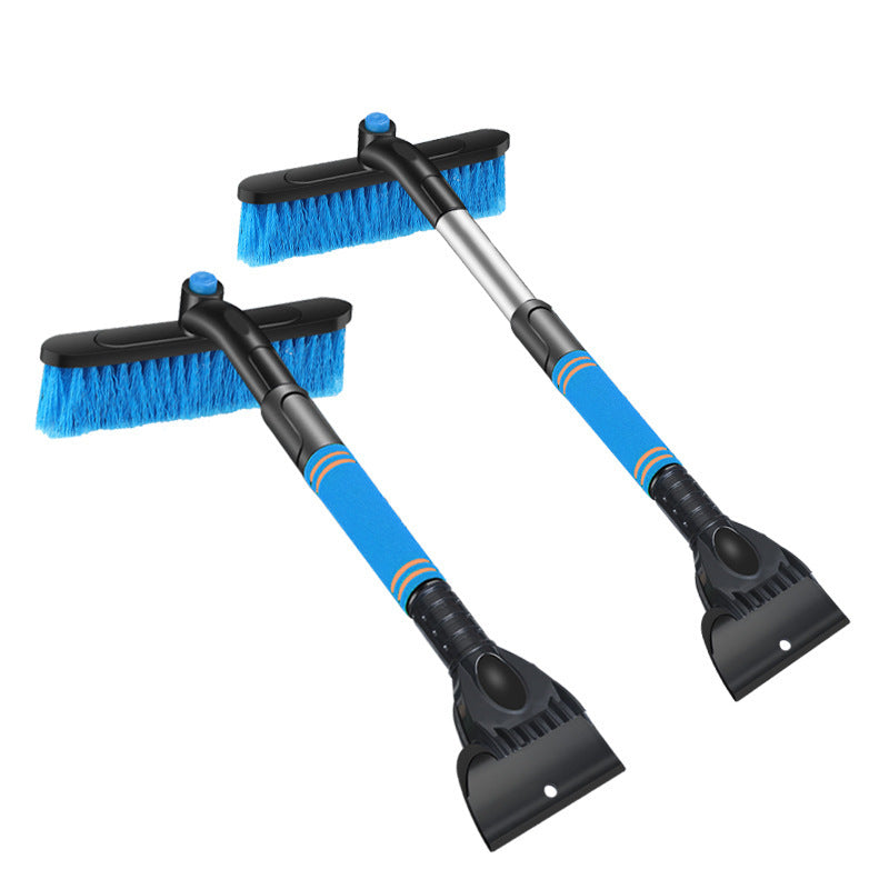 Multifunctional Car Snow Brush & Ice Scraper – Extendable Winter Windshield Snow Shovel with Foam Handle
