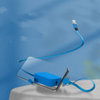 4-in-1 Retractable USB Cable – Macaron Type-C & Micro for iPhone with Phone Stand & Storage Box