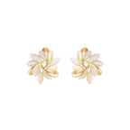 Cat’s Eye Flower Earrings – High-Sense Opal Square & Triangle Geometric Jewelry