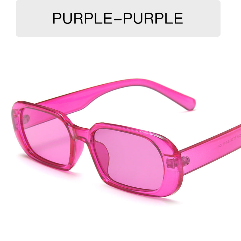 Retro Small Frame Sunglasses for Women – Candy Color AC Lenses, Colorful Fashion Shades