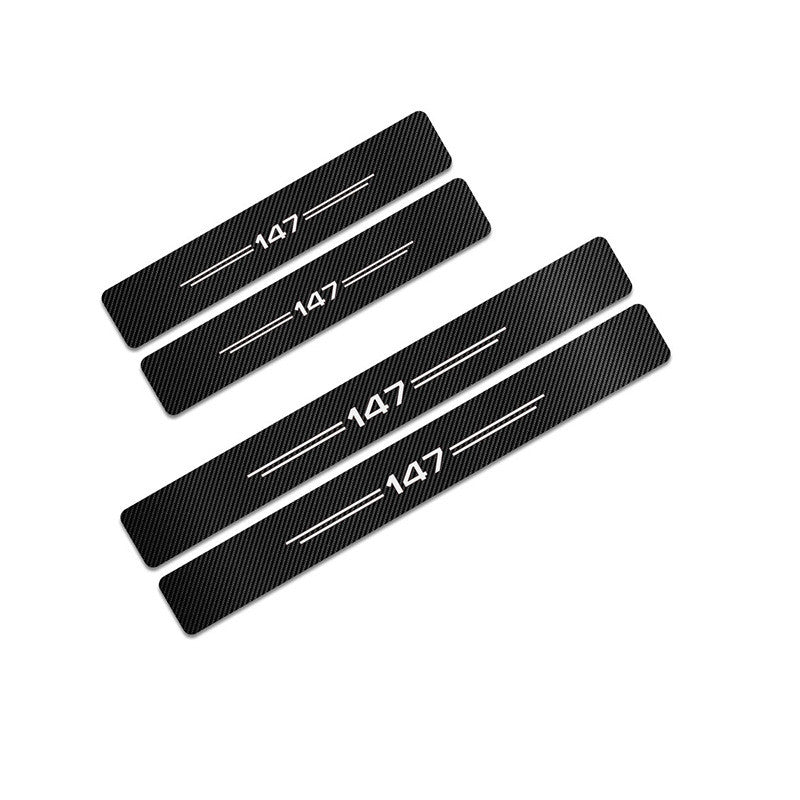 Carbon Fiber Car Threshold Strip – Universal Decorative & Protective Door Sill Sticker