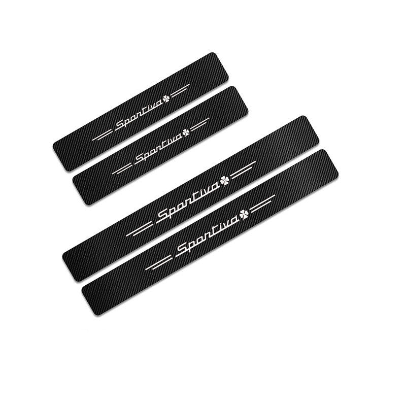 Carbon Fiber Car Threshold Strip – Universal Decorative & Protective Door Sill Sticker