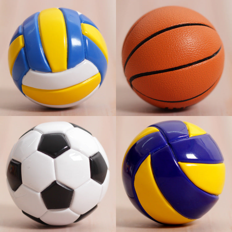Mini Basketball Football Volleyball Keychain – Sports Ball Leather Key Ring for Fans & Gifts
