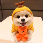 Cute Fruit Dog Hoodie – Winter Warm Fleece Pet Clothes for Small Dogs, Puppy & Cat Outfit for Chihuahua and French Bulldog