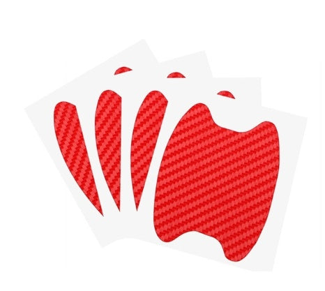 4-Piece Carbon Fiber Car Door Handle Stickers – Scratch-Resistant Protective Film for All Cars