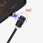 Magnetic LED Charger Cable – USB & USB Type-C Fast Charging Cable with Light-Up Connector