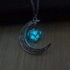 Glowing Pendant Necklace – Silver Plated Chain Jewelry for Women & Girls