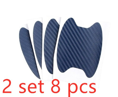 4-Piece Carbon Fiber Car Door Handle Stickers – Scratch-Resistant Protective Film for All Cars