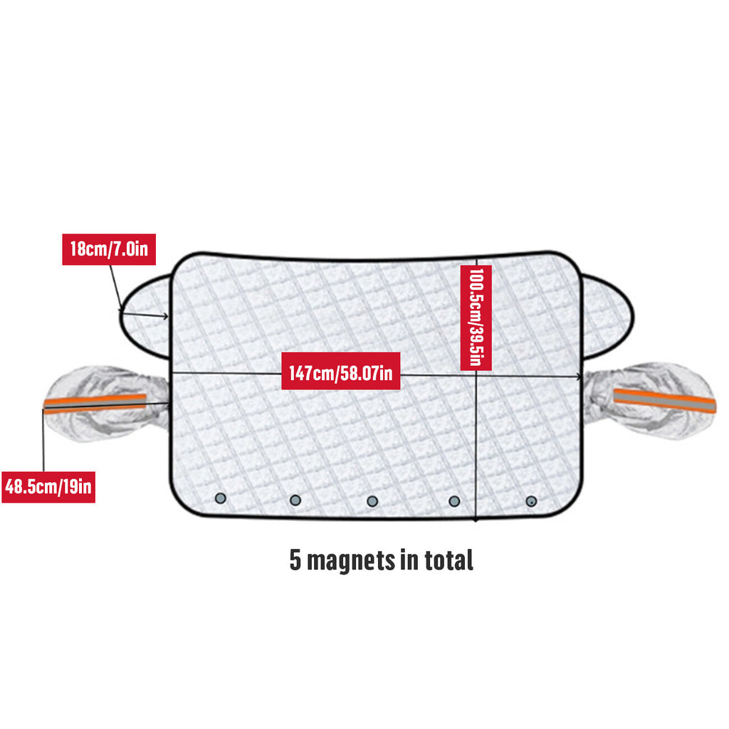 Universal Car Windshield Snow Cover – Magnetic Winter Ice & Frost Guard Protector