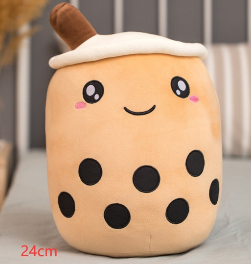 Cute Fruit Drink Plush Strawberry Milk Tea Boba Tea Cup Toy – Soft Stuffed Pillow Cushion Gift