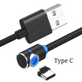 Magnetic LED Charger Cable – USB & USB Type-C Fast Charging Cable with Light-Up Connector