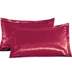 Pure Color Silk Pillowcase – Soft Luxury Single Pillow Cover for Hair & Skin