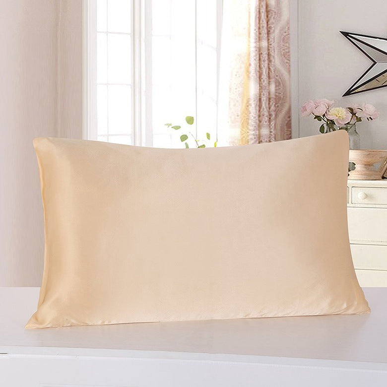 Satin Pillowcase – Solid Color Simulated Silk Ice Silk Single Pillowcase for Smooth, Soft, Luxury Sleep