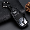 Carbon Fiber Silicone Car Key Case – Anti-Fall Protective Key Cover Shell