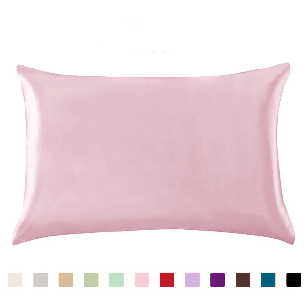 Satin Pillowcase – Solid Color Simulated Silk Ice Silk Single Pillowcase for Smooth, Soft, Luxury Sleep