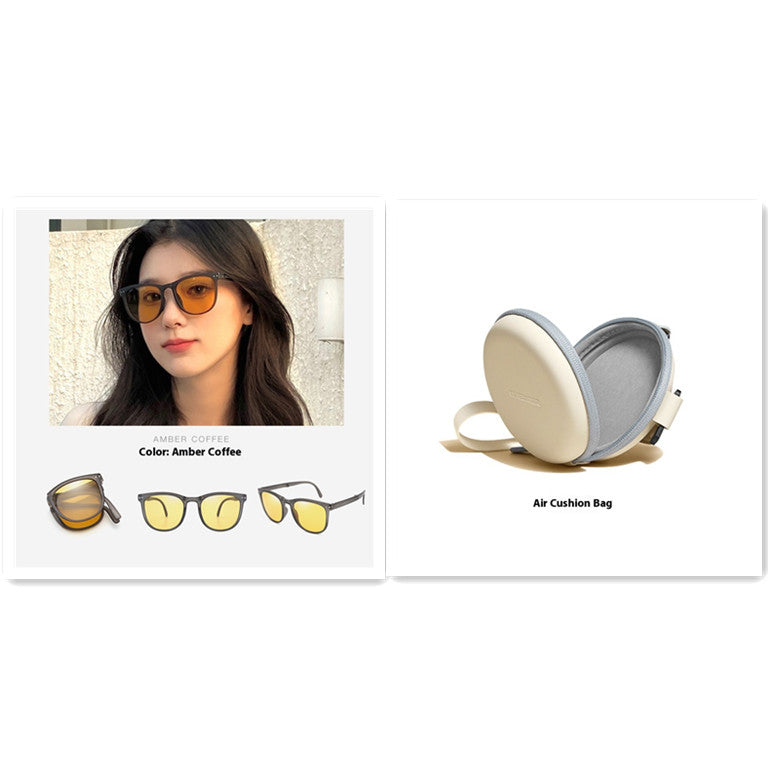 New Folding Polarized Sunglasses for Women – TAC Lens, Compact Box Frame for Outdoor, Travel & Fashion