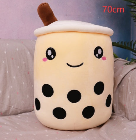 Cute Fruit Drink Plush Strawberry Milk Tea Boba Tea Cup Toy – Soft Stuffed Pillow Cushion Gift