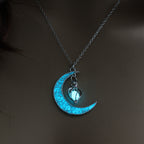 Glowing Pendant Necklace – Silver Plated Chain Jewelry for Women & Girls