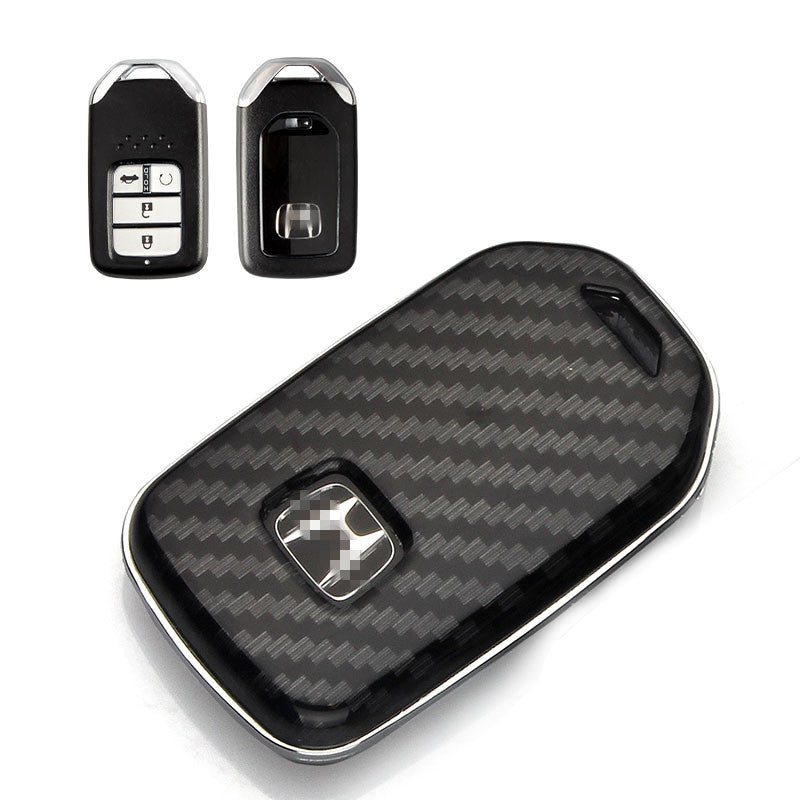 Carbon Fiber Car Key Cover Shell with Buckle – Protective Key Case