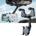 Car Rearview Mirror Swivel Navigation Bracket – 360° Rotatable Phone Holder for All Smartphones