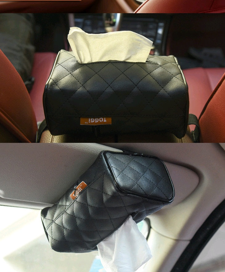 Car Tissue Box Holder – Sun Visor & Chair Back Mounted Paper Towel Tray