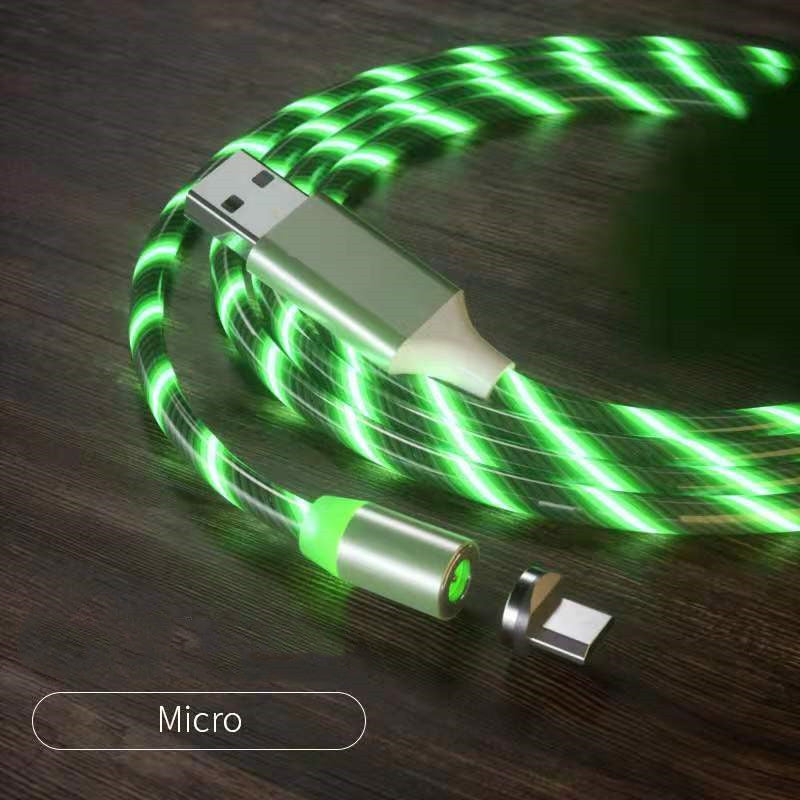 Magnetic LED Charging Cable – Fast Charging Micro USB & Type-C Cable with Light-Up Connector