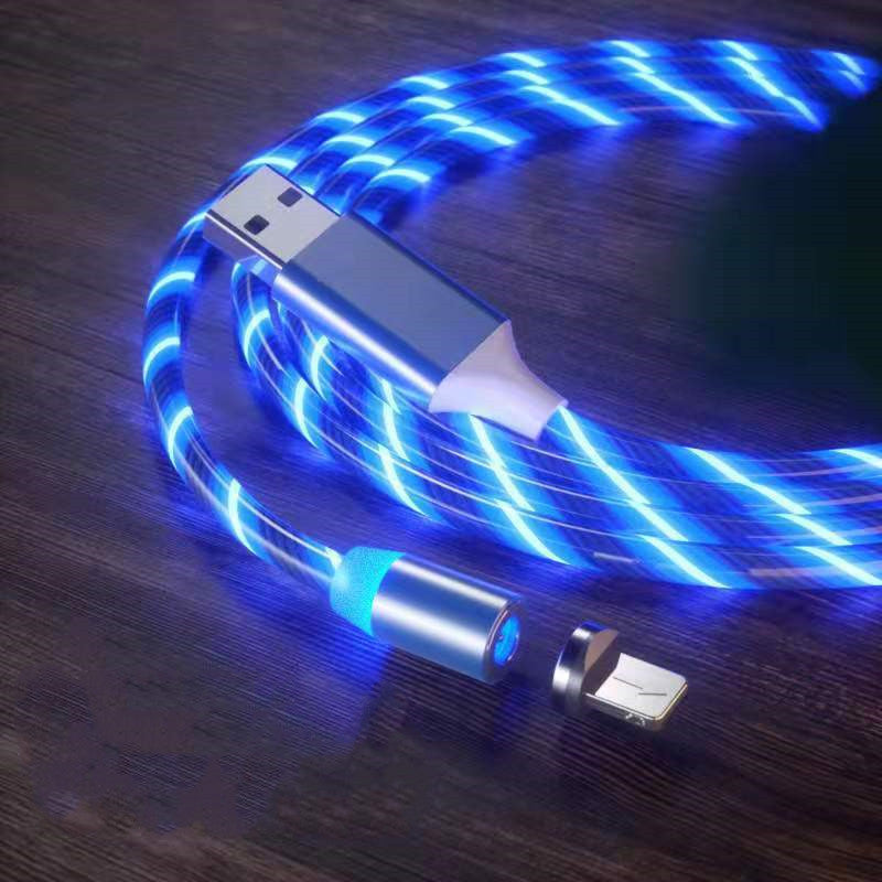 Magnetic LED Charging Cable – Fast Charging Micro USB & Type-C Cable with Light-Up Connector