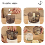 Mini Electric Meat Grinder – Household Multifunction Food Chopper Mixer Mincing Machine with Automatic Operation