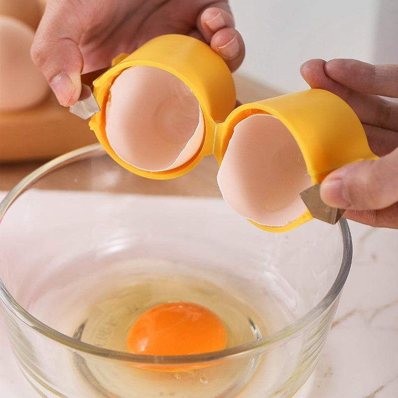 Egg Shell Opener & Beater – Kitchen Baking Tool for Cooking and Egg Beating
