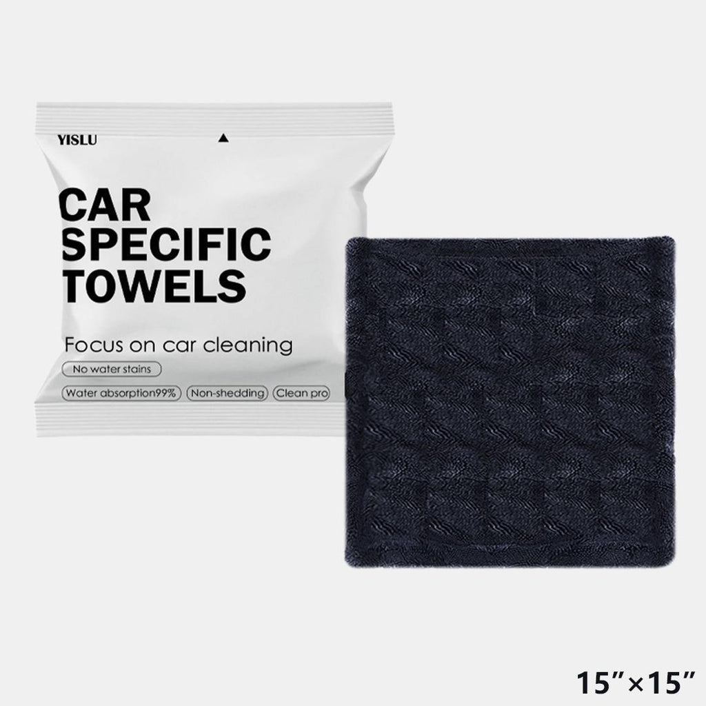 15x15in YISLU Super Absorbent Car Drying Towel – 1300 GSM High-Quality Twisted Microfiber 70/30 Woven Towel