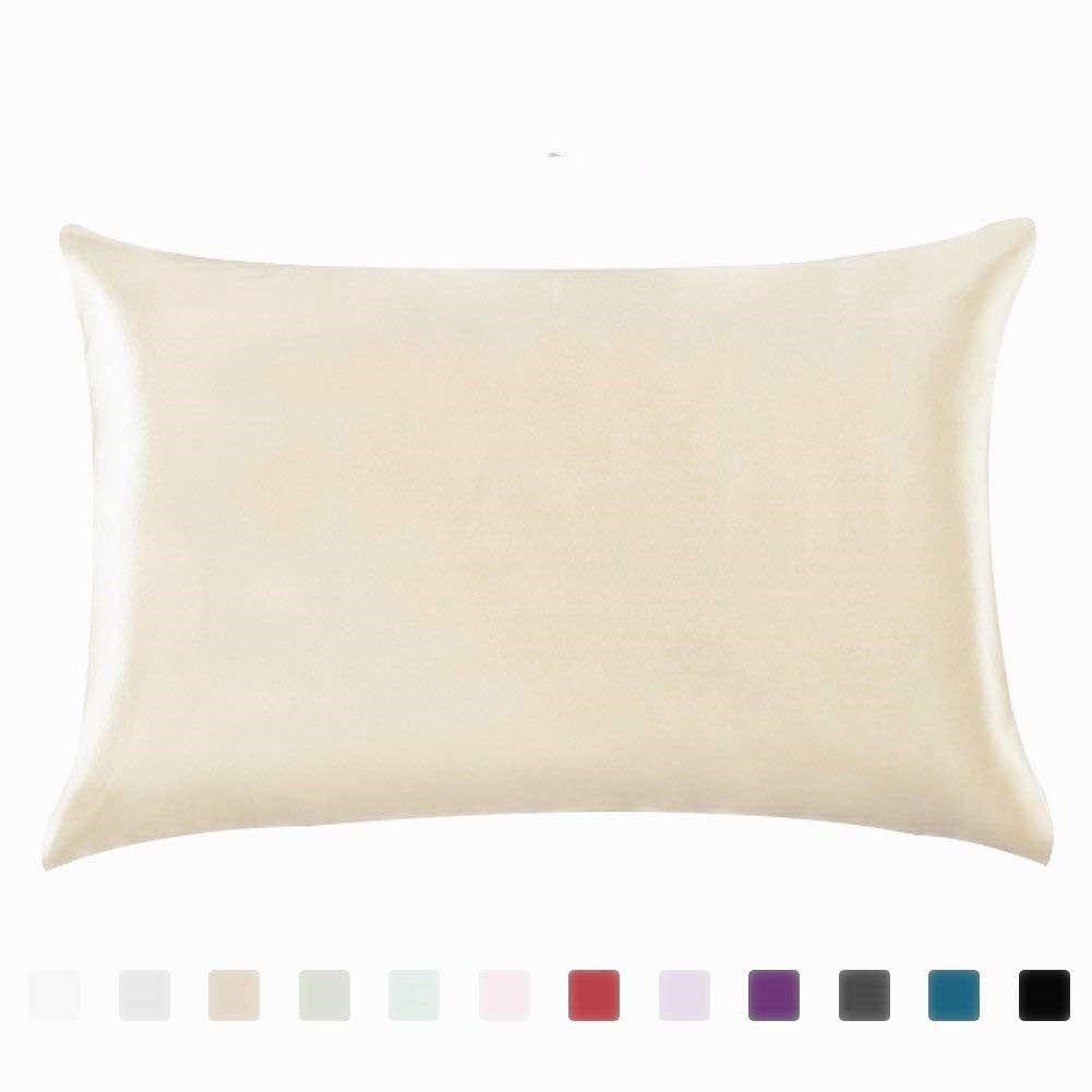 Satin Pillowcase – Solid Color Simulated Silk Ice Silk Single Pillowcase for Smooth, Soft, Luxury Sleep