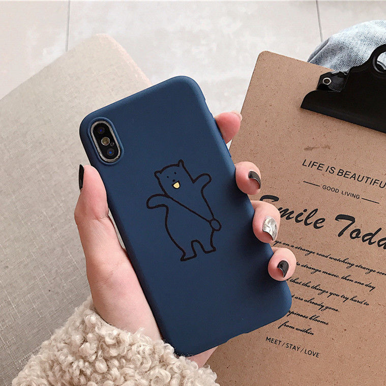Frosted Huawei Phone Case – Matte Protective Shell with Cute Cartoon Design