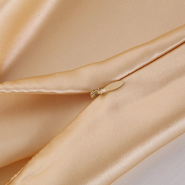 Satin Pillowcase – Solid Color Simulated Silk Ice Silk Single Pillowcase for Smooth, Soft, Luxury Sleep