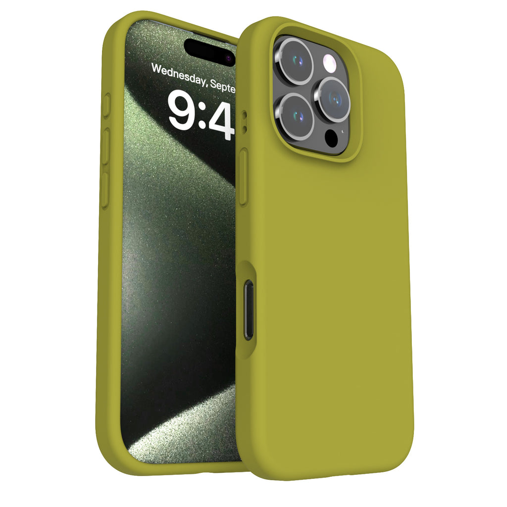 Liquid Silicone iPhone Case – Solid Color Drop-Resistant, Shockproof & Anti-Fingerprint Protective Cover