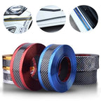 Carbon Fiber Pattern Car Door Sill Sticker – 1M Decorative & Protective Bumper Strip