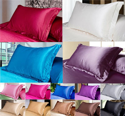 Pure Color Silk Pillowcase – Soft Luxury Single Pillow Cover for Hair & Skin