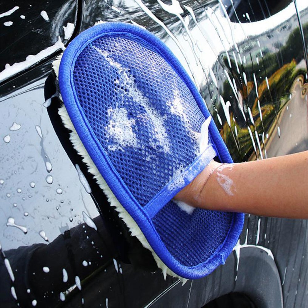 Artificial Wool Car Wash Mitt – Soft Scratch-Free Cleaning Glove for Car Detailing & Auto Care