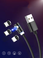 Magnetic LED Charger Cable – USB & USB Type-C Fast Charging Cable with Light-Up Connector