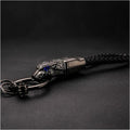 Hand-Woven Leather Keychain – Cowhide & Metal Unisex Key Ring Accessory